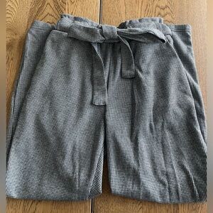 Houndstooth Pants | High waisted, tie waist